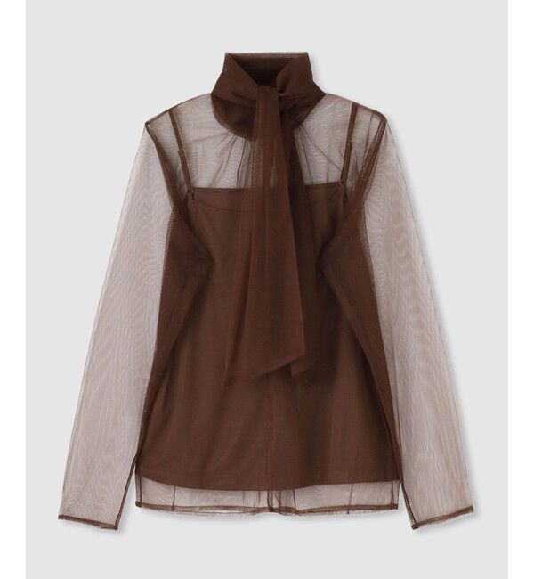 allureville「チュールボウロングスリーブ プルオーバー」|Tシャツ・カットソー|