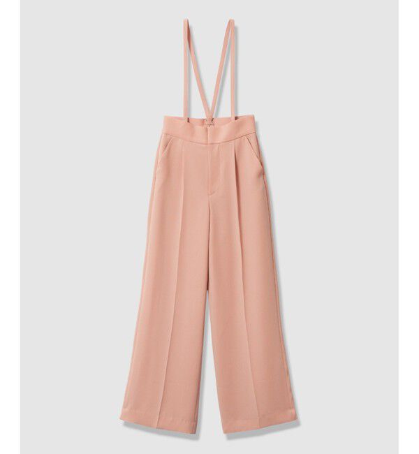 LOULOU WILLOUGHBY「【LOULOU WILLOUGHBY】ダブルクロスハイウエストサロペットパンツ」|チノ|