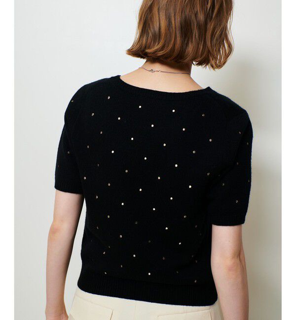 allureville「エンブロイダリードットプルオーバー」|ニット・セーター|