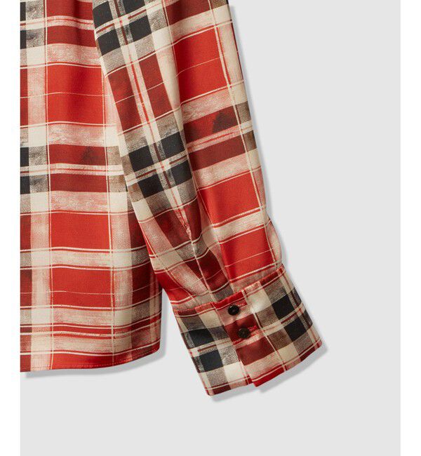 allureville「LISAチェックプリントブラウス」|シャツ・ブラウス|