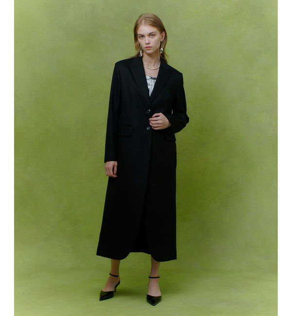 LOULOU WILLOUGHBY「【LOULOU WILLOUGHBY】ヴィスコースブレンドツイルチェスターコート」|ダッフルコート|