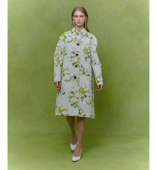 LOULOU WILLOUGHBY「【LOULOU WILLOUGHBY】RATTIレモン柄ステンカラーコート」|ダッフルコート|