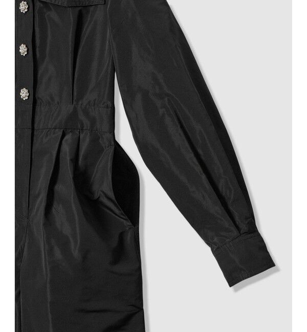 LOULOU WILLOUGHBY「【LOULOU WILLOUGHBY】タフタビジュー釦オールインワン」|オールインワン|