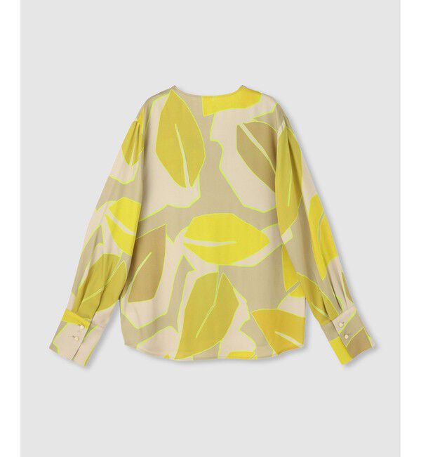 allureville「FASACリーフプリントフレンチカラーシャツ」|シャツ・ブラウス|