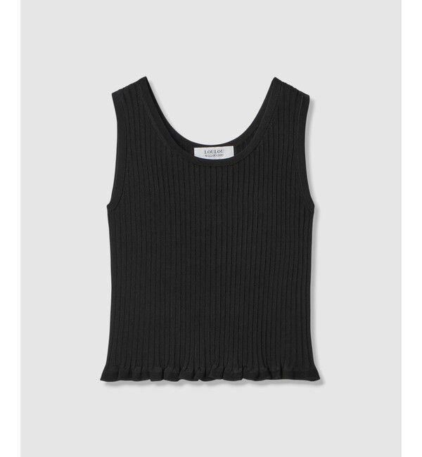 LOULOU WILLOUGHBY「【LOULOU WILLOUGHBY】ワイドリブヘムフリルタンク」|タンクトップ|