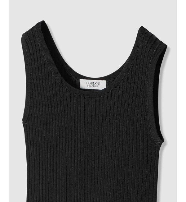 LOULOU WILLOUGHBY「【LOULOU WILLOUGHBY】ワイドリブヘムフリルタンク」|タンクトップ|