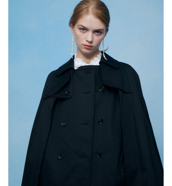 LOULOU WILLOUGHBY「【LOULOU WILLOUGHBY】トレンチケープコート」|トレンチコート|ブラック