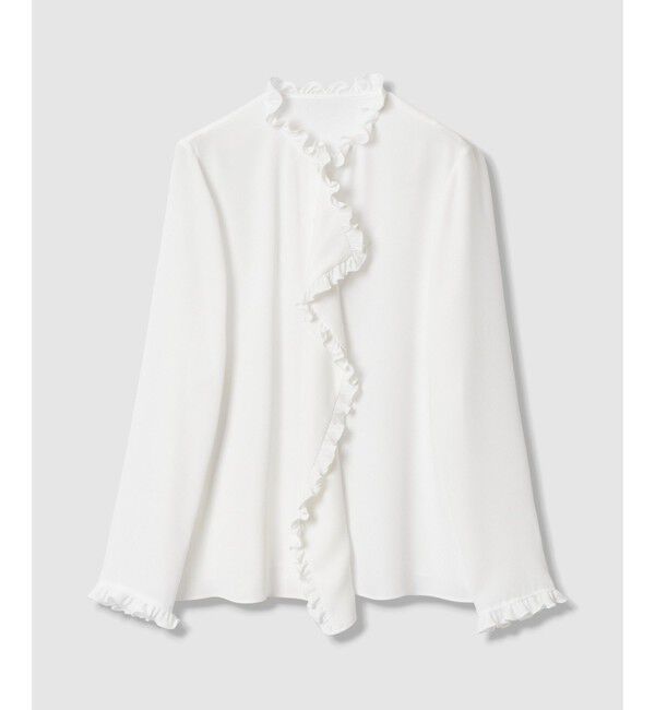 LOULOU WILLOUGHBY「【LOULOU WILLOUGHBY】ヘムフリルドレープブラウス」|シャツ・ブラウス|