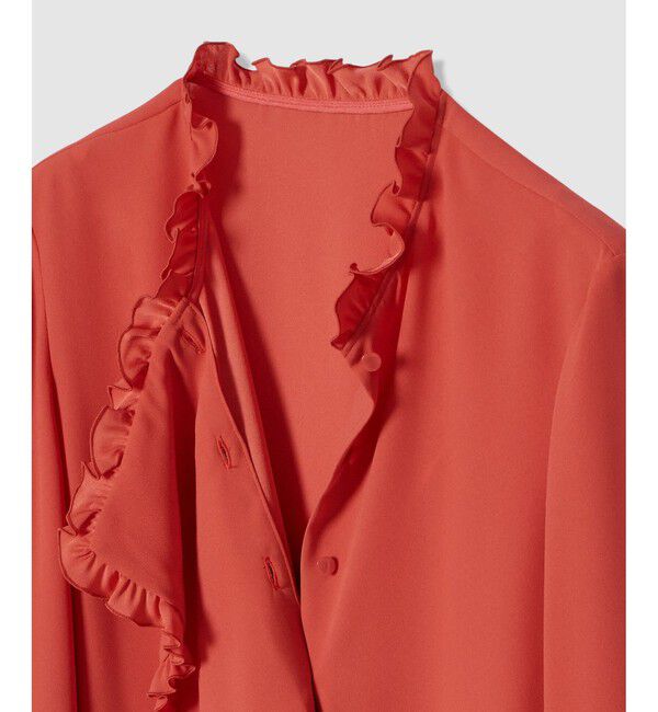 LOULOU WILLOUGHBY「【LOULOU WILLOUGHBY】ヘムフリルドレープブラウス」|シャツ・ブラウス|