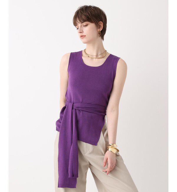 allureville「【ATELIER Line】コットンシルクリネンタンクトップ」|ニット・セーター|