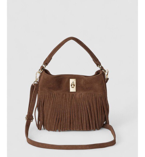 allureville「フリンジミニハンドバッグ」|ハンドバッグ|ブラウン