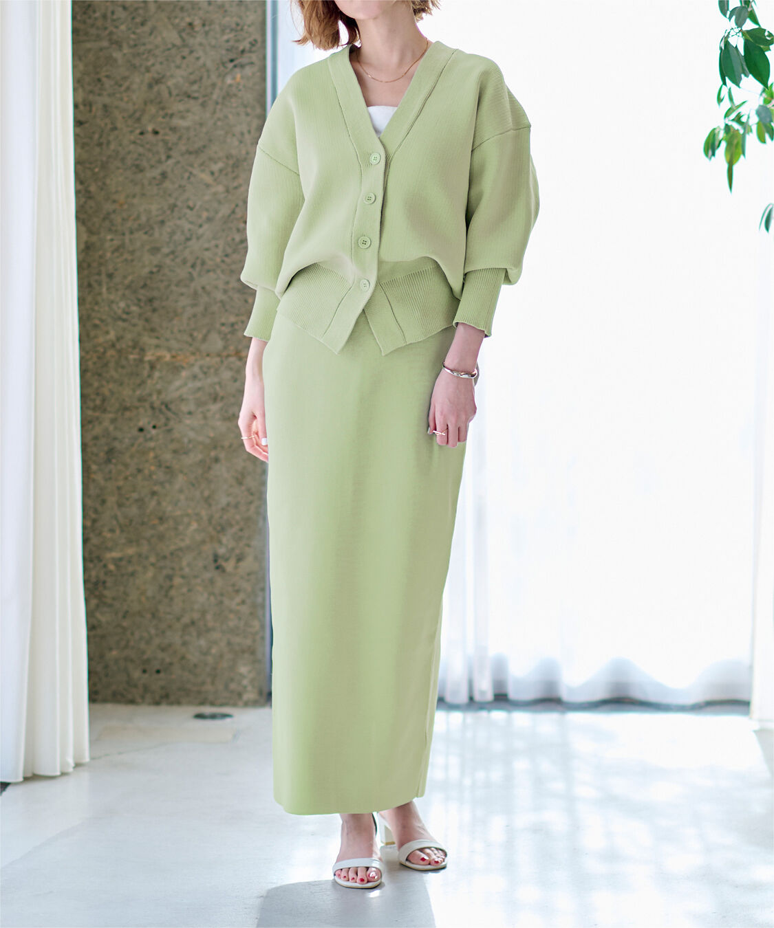 ur's「スポンディッシュ美シルエットニットタイトスカート」|スカート|