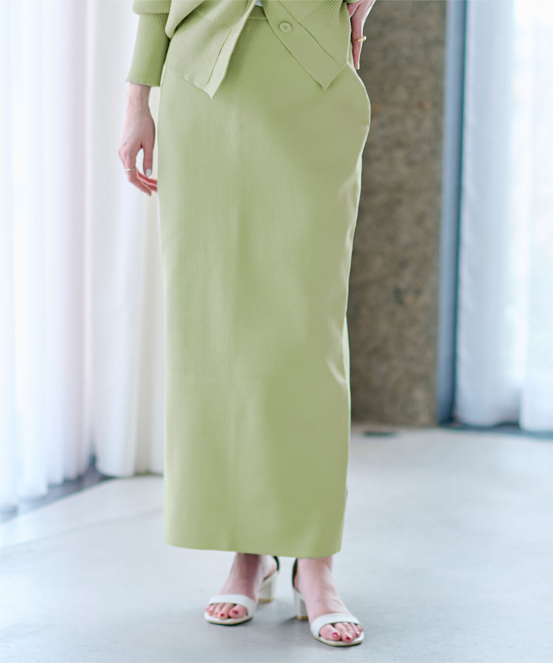 ur's「スポンディッシュ美シルエットニットタイトスカート」|スカート|