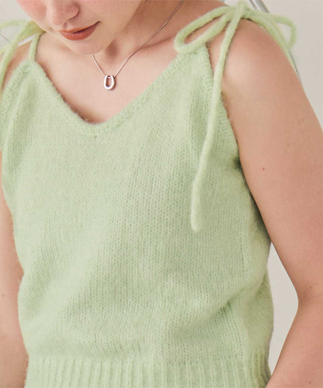 titivate「リボンデザインニットキャミソール」|ニット・セーター|