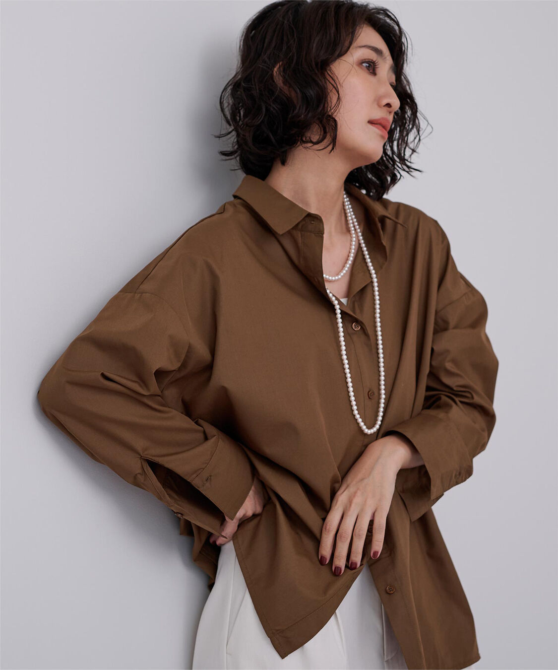 ur's「ベーシックシャツ」|シャツ・ブラウス|ブラウン