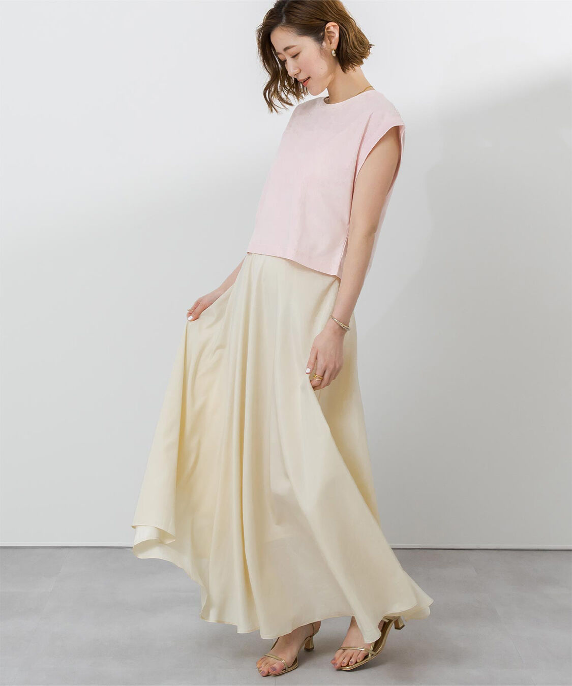 ur's「汗染み防止ワイドスリーブTシャツ」|Tシャツ・カットソー|