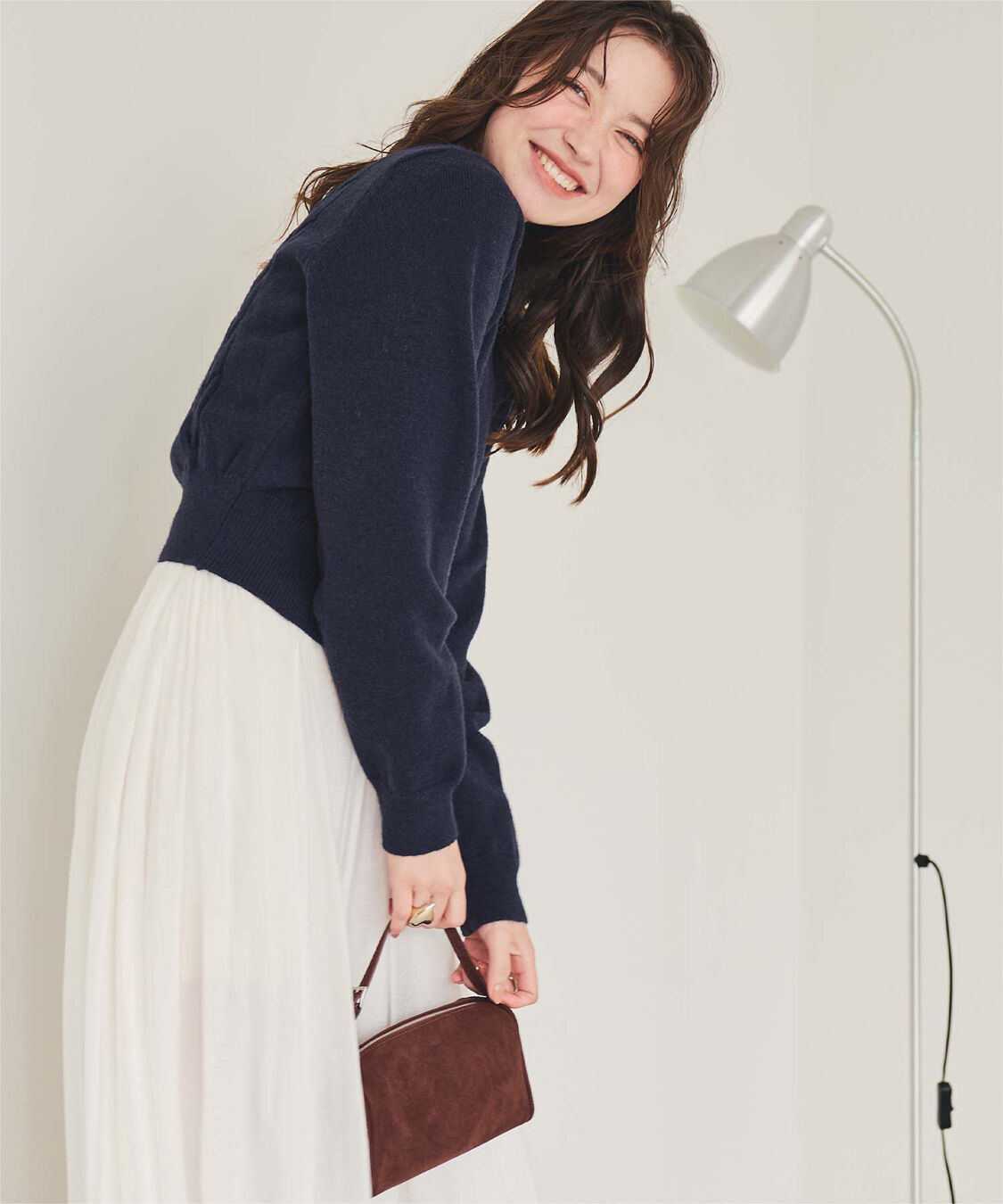 titivate「【いつきさんコラボアイテム】ケーブルデザインニットカーディガン」|ニット・セーター|