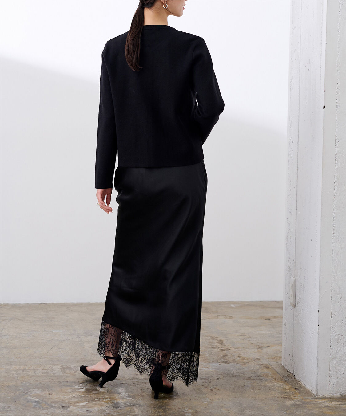 ur's「レースサテンマーメイドスカート」|スカート|