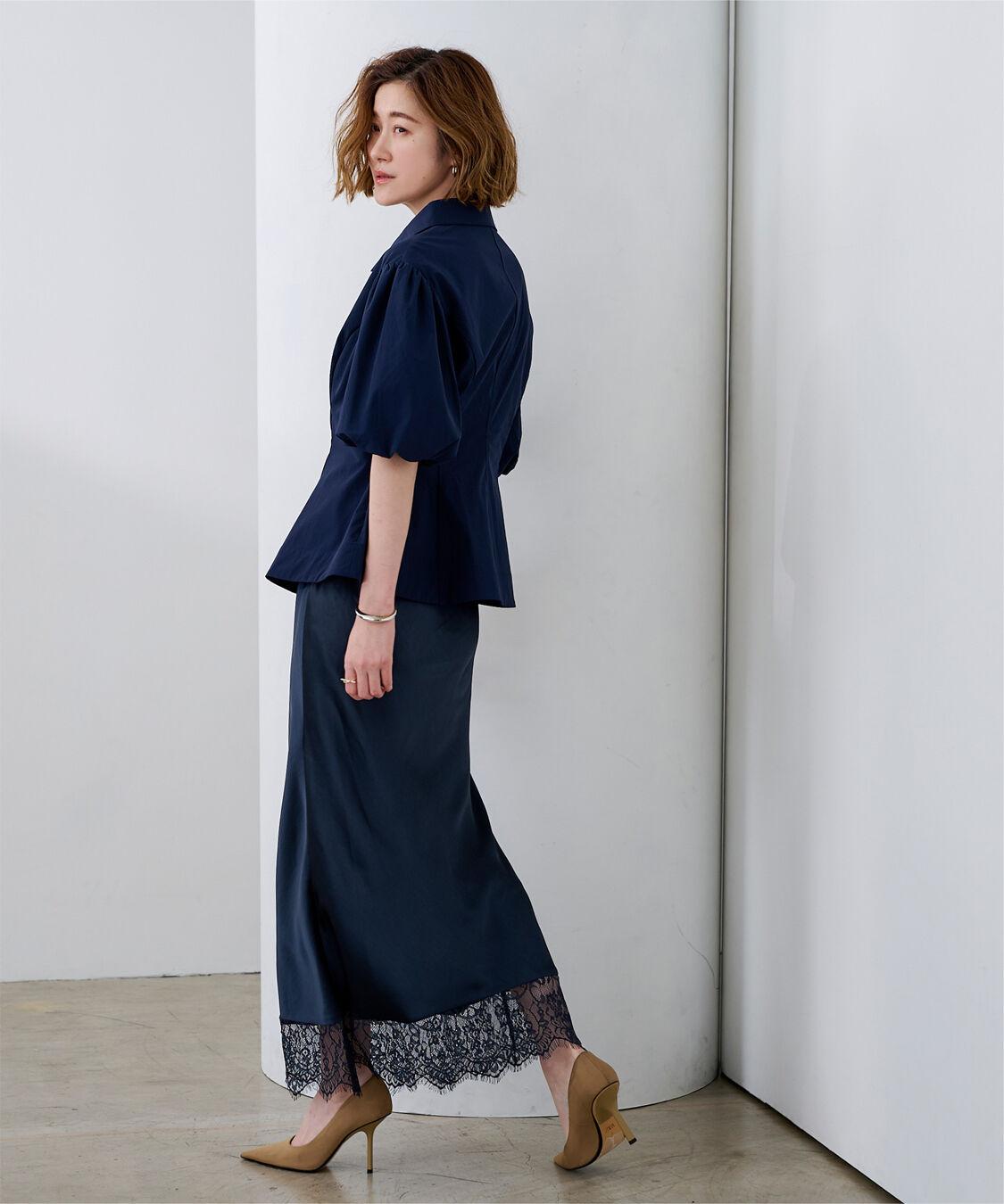 ur's「レースサテンマーメイドスカート」|スカート|