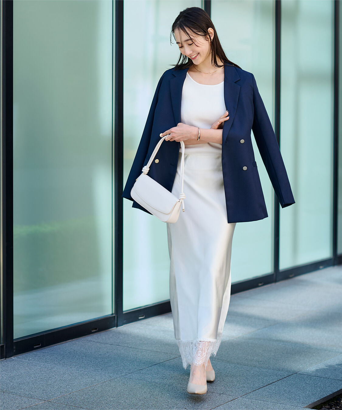 ur's「レースサテンマーメイドスカート」|スカート|