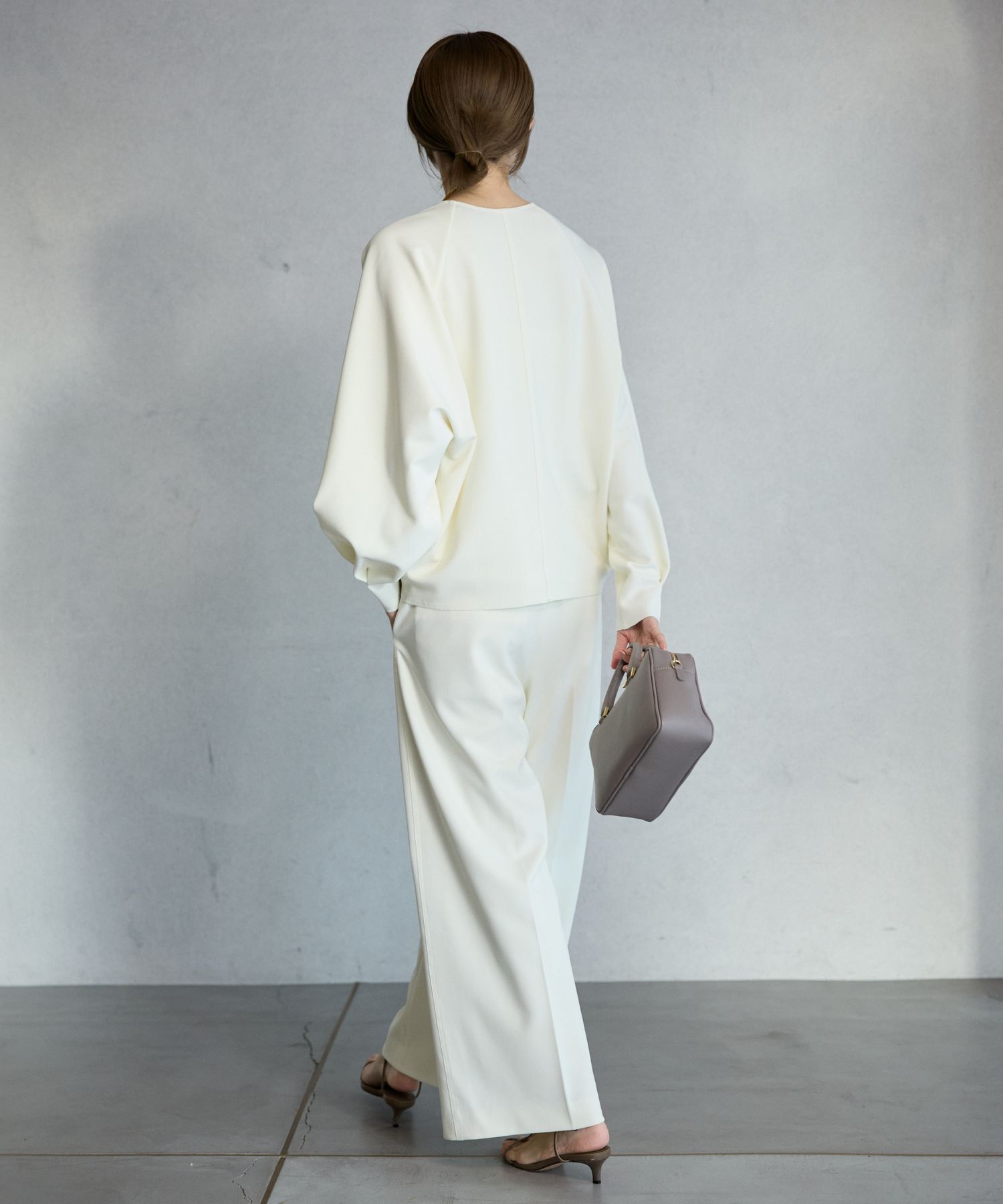 BABYLONE「【多機能素材】ジョーゼットVネックプルオーバー」|シャツ・ブラウス|