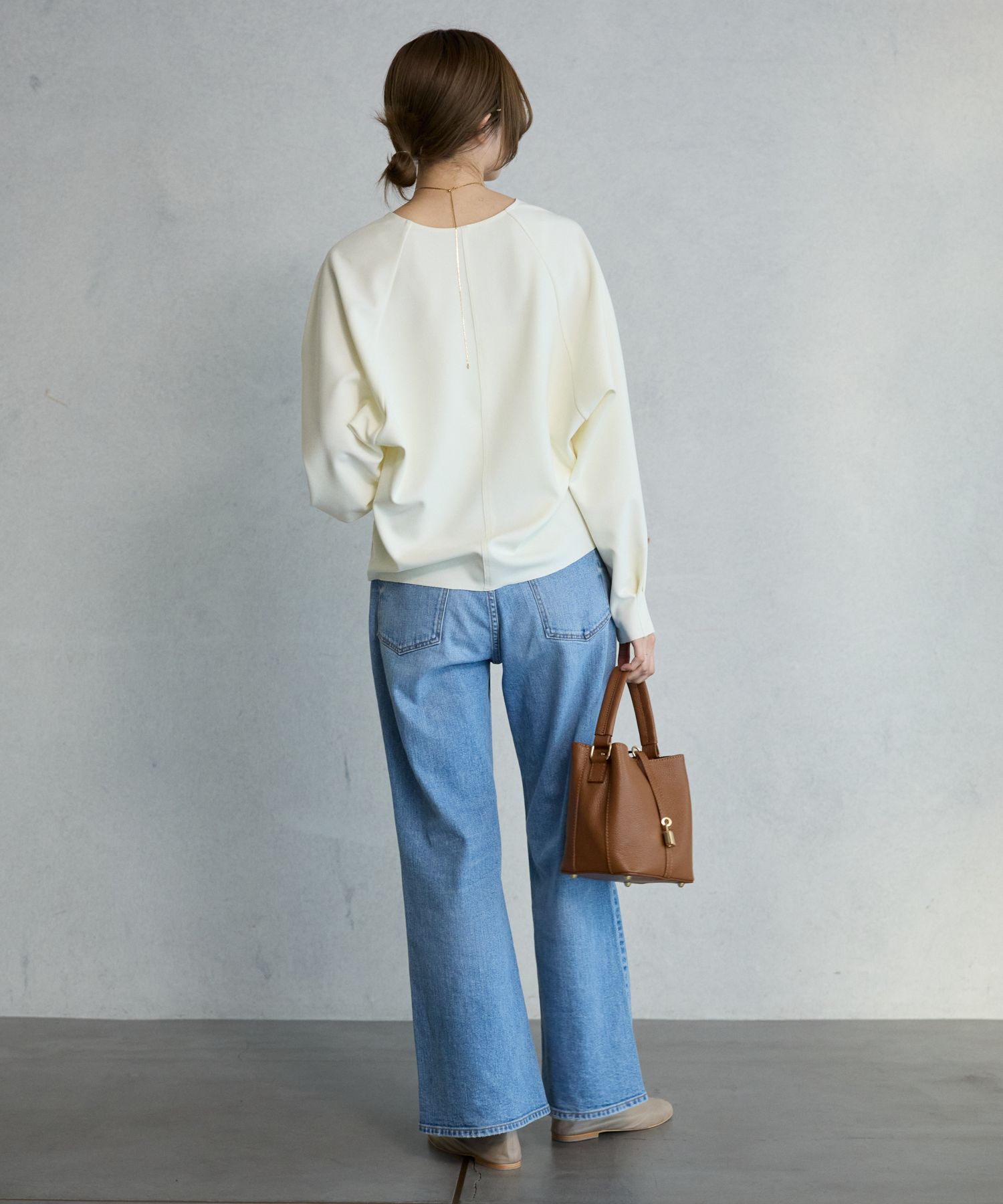 BABYLONE「【多機能素材】ジョーゼットVネックプルオーバー」|シャツ・ブラウス|