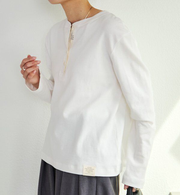  「スムース起毛2WAYヘンリーネックカットソー」|プルオーバー|