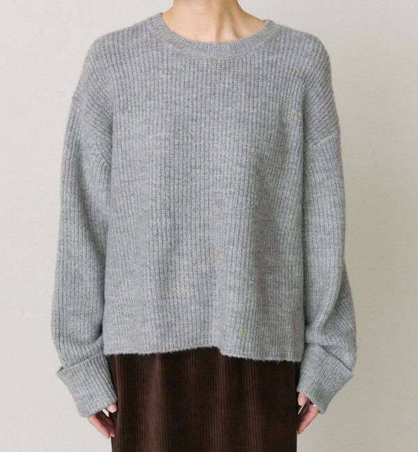  「ネップクルーネックニットプルオーバー」|キャミソール|