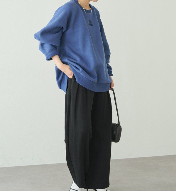  「裏ボアロゴ刺繍スウェット」|プルオーバー|