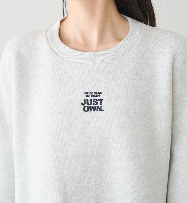  「裏ボアロゴ刺繍スウェット」|プルオーバー|