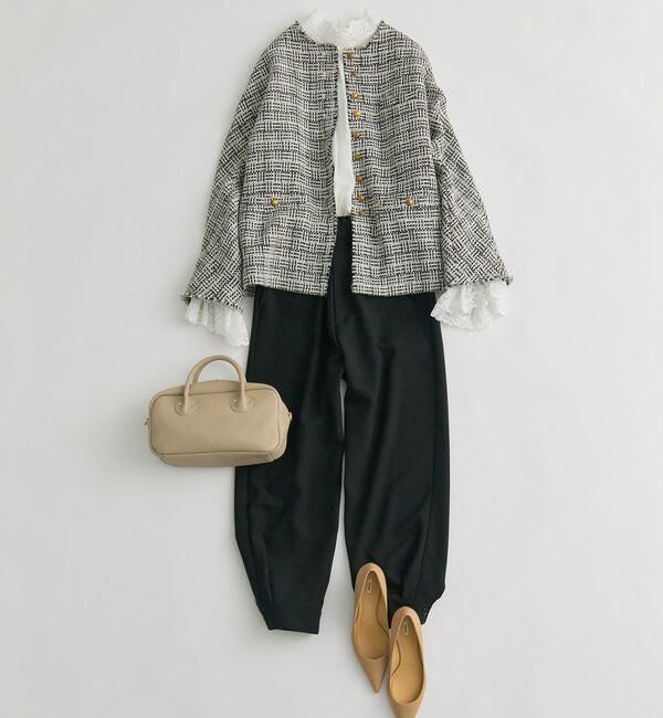  「アソートツィードノーカラージャケット」|テーラードジャケット|