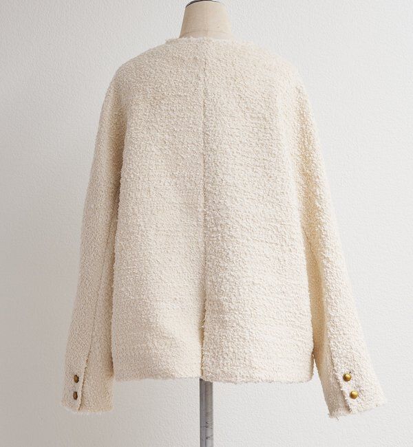  「アソートツィードノーカラージャケット」|テーラードジャケット|