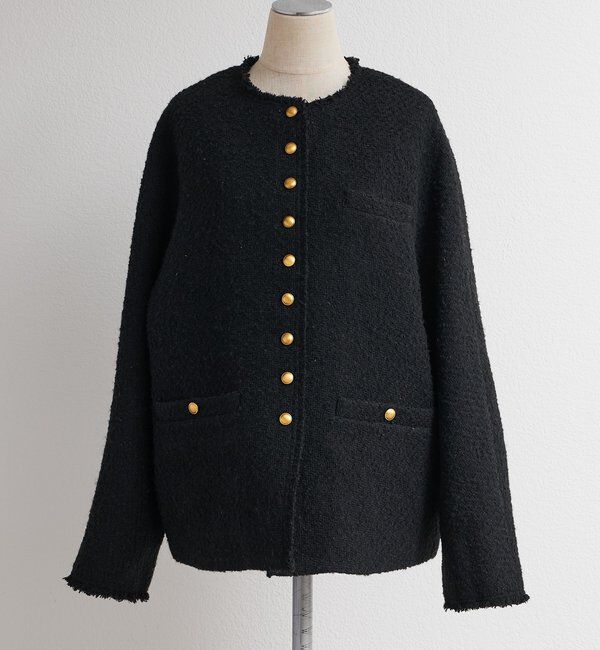  「アソートツィードノーカラージャケット」|テーラードジャケット|