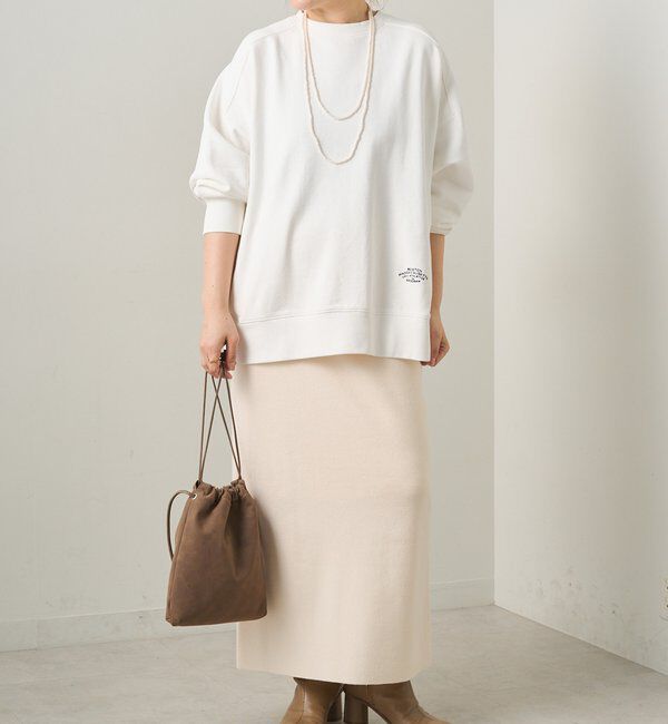  「ロゴ刺繍チュニックスウェット」|プルオーバー|