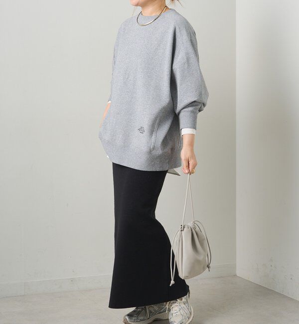  「ロゴ刺繍チュニックスウェット」|プルオーバー|