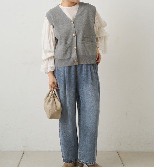  「リヨセル混デニムツータックイージーパンツ」|その他|