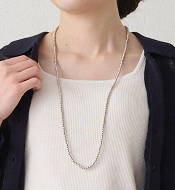  「2WAYボールチェーンネックレス」|ネックレス|シルバー