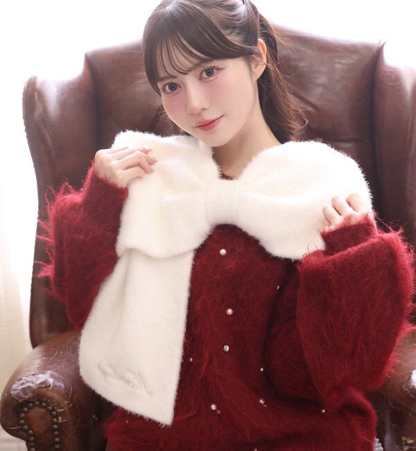  「リボンマフラー」|その他|アイボリー