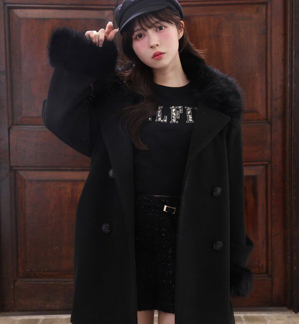  「3WAY衿袖ファーミドルコート」|その他|