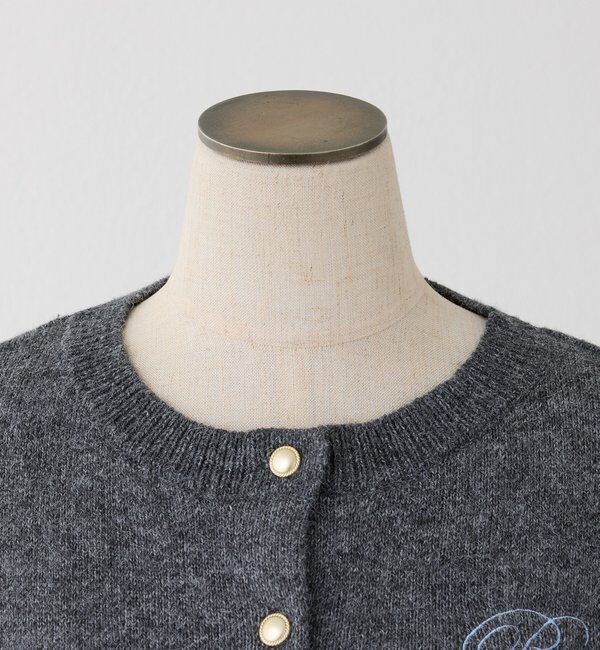  「配色袖刺繍入りカーデ」|ニット・セーター|