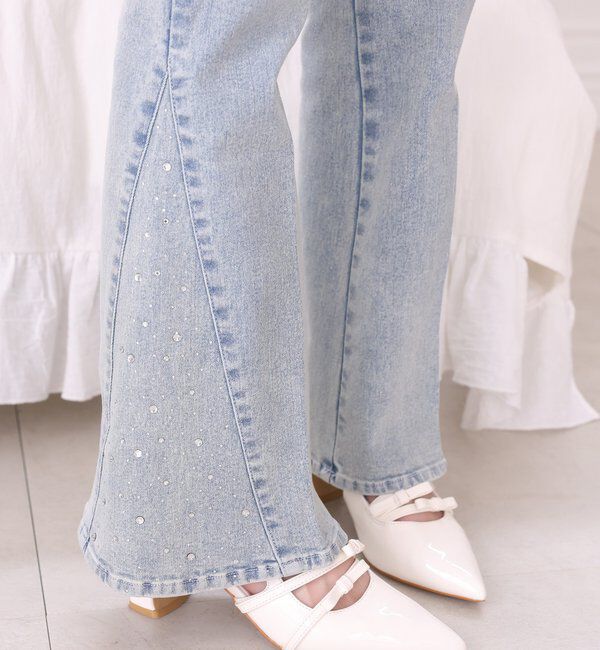  「サイドビジューフレアーデニム」|その他|