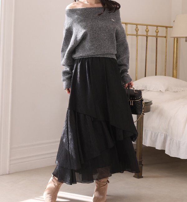  「オフショルニットセットアップ」|ワンピース|