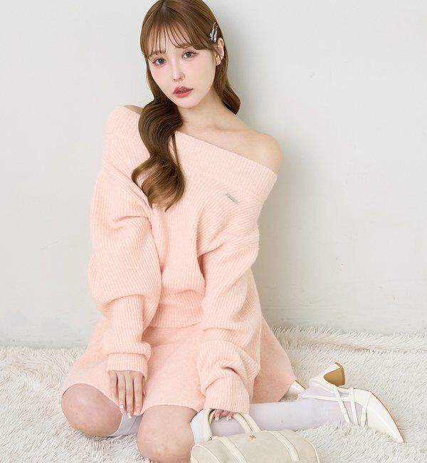  「オフショルニットセットアップ」|ワンピース|