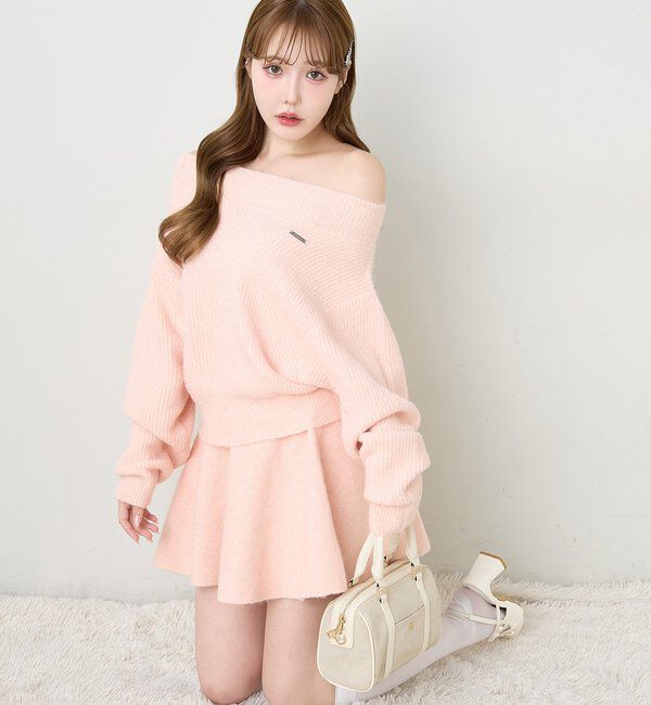  「オフショルニットセットアップ」|ワンピース|
