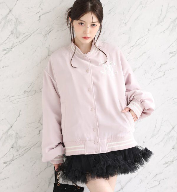  「ロゴ入りスカジャン」|ダウンベスト・ベスト|