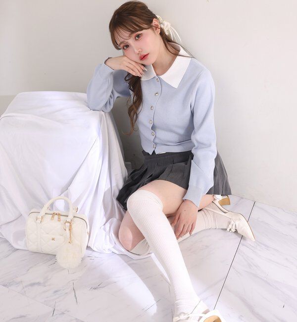  「配色襟付きニット」|ニット・セーター|