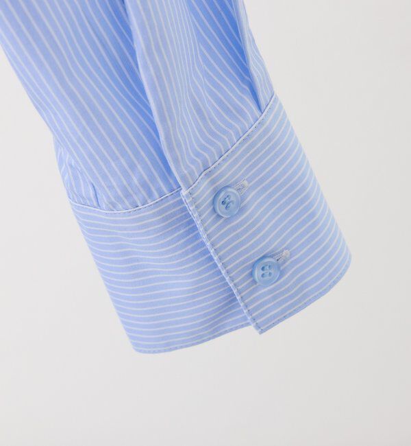  「【マイナス5キロ見え】レースアップシャツチュニック」|シャツ・ブラウス|