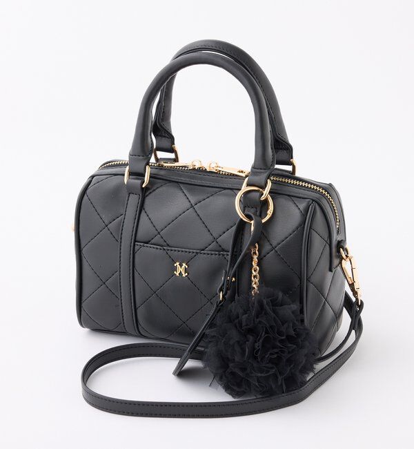  「ハートチャーム付きミニボストンバッグ」|ショルダー・メッセンジャー|