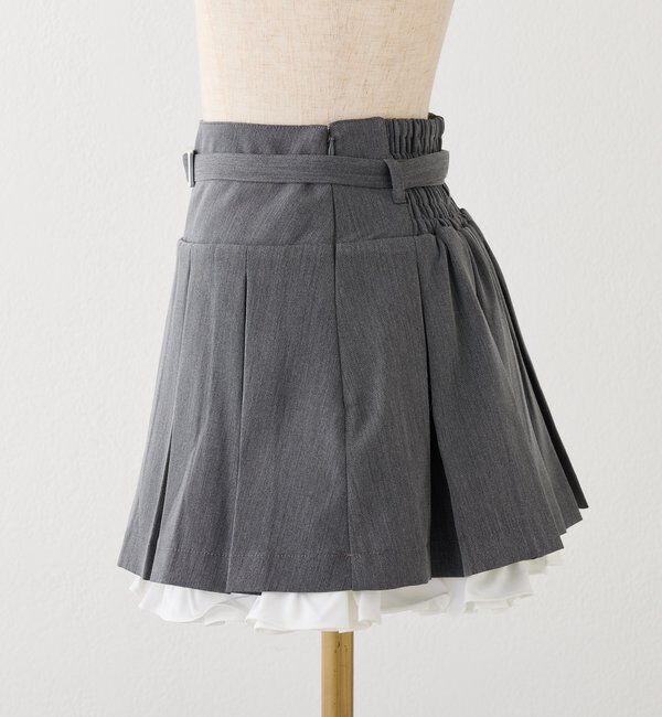  「【SMサイズ展開あり】ベルト付きレイヤードプリーツミニスカート」|その他|