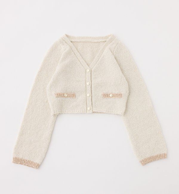  「【セットアップ可能】金ボタン配色カーディガン」|ニット・セーター|